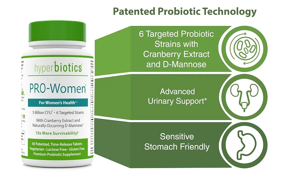 Hyperbiotics PRO-Women 5 Billion CFU 60 Time-Release Tablets - probiotic