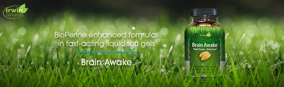 Irwin Naturals Brain Awake 60 Liquid Soft-Gels - brain awake