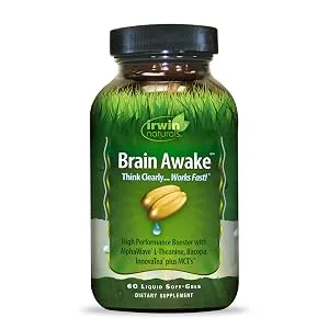 Irwin Naturals Brain Awake 60 Liquid Soft-Gels - brain awake