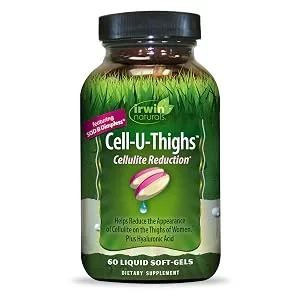 Irwin Naturals Cell-U-Thighs Cell Reduction 60 Liquid Soft-Gels - irwin naturals cellulite reduction thigh leg fat support supplement dermal skin dimple collagen