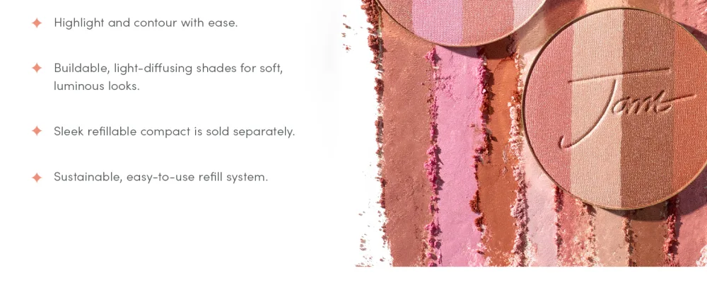 Jane Iredale Bronzer Refill Rose Dawn 0.3 oz (8.5 g) - jane iredale makeup bronzer clean highlighter blush bronzer palette