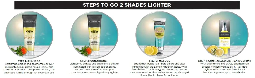 Sheer Blonde Go Blonder Lightening Shampoo 8.3 fl oz (245 ml) - Go 2 Shades Lighter