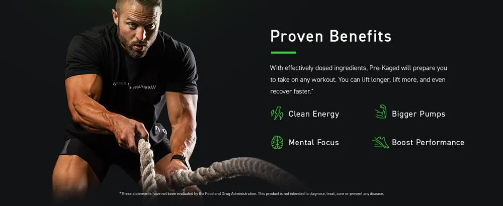 Kaged Muscle PRE-KAGED Premium Pre-Workout Berry Blast 1.34 lb (608 g) - Pre Kaged