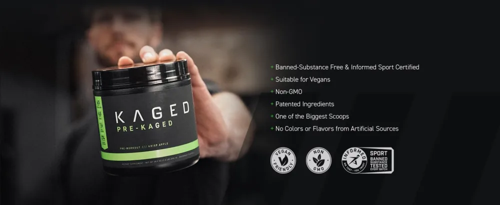 Kaged Muscle PRE-KAGED Premium Pre-Workout Berry Blast 1.34 lb (608 g) - Pre-Kaged