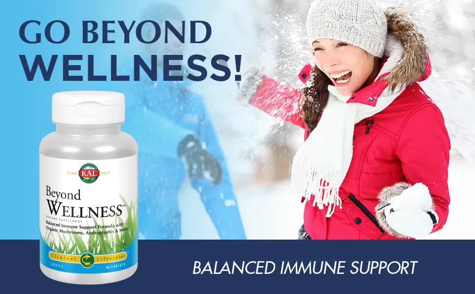 KAL Beyond Wellness 90 Tablets - KAL Beyond Wellness Balanced Immune Support with Vitamin C Zinc Echinacea 90 Tablets