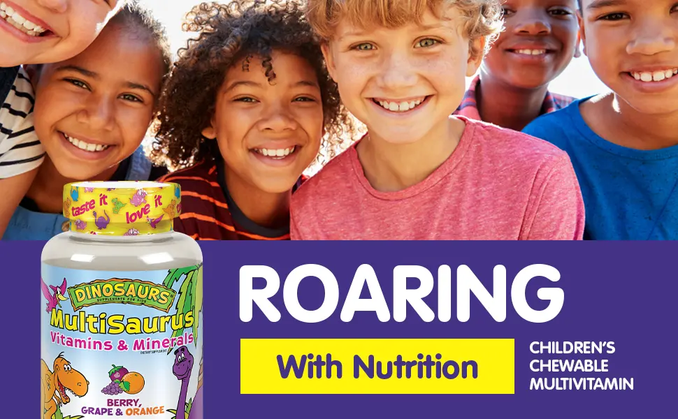 KAL MultiSaurus Vitamins and Minerals Berry Grape & Orange 180 Chewables - KAL Kid