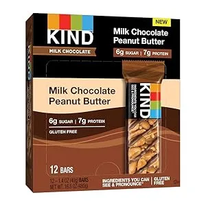 KIND Bars Milk Chocolate Peanut Butter 12 Bars 1.4 oz (40 g) Each - product information 2