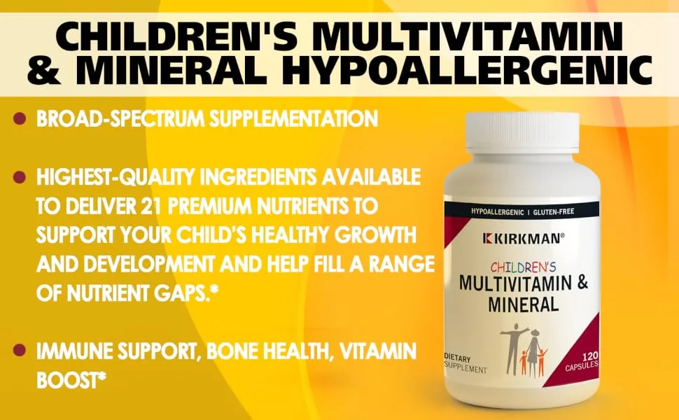 Kirkman Labs Children's Multi-Vitamin Mineral 120 Capsules - product information 4