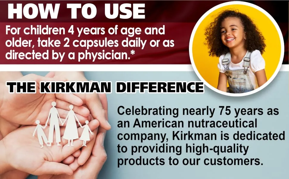 Kirkman Labs Children's Multi-Vitamin Mineral 120 Capsules - product information 6
