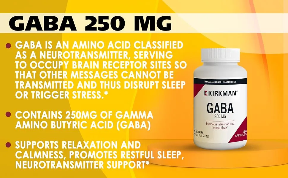 Kirkman Labs GABA 250 mg 150 Capsules - product information 2