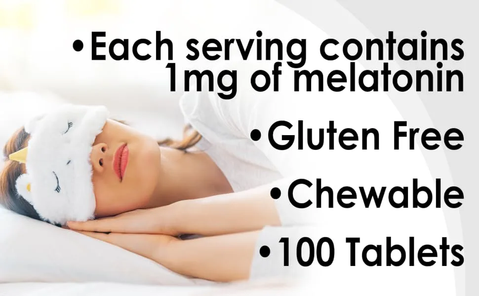 Kirkman Labs Melatonin Chewable Tablets 1 mg 100 Tablets - Melatonin Chewable Tablets Features