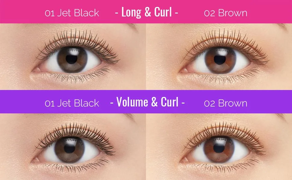 KissMe Heroine Make Long & Curl Mascara Advanced Film #02 Brown 0.21 oz (6 g) - Long&Curl vs Volume&Curl