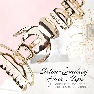 Kitsch Open Shape Claw Clip Gold 1 Piece - Built to last