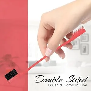 Kitsch Pro Dual Edge Brush & Comb 2 Count - 2-in-1 Tool