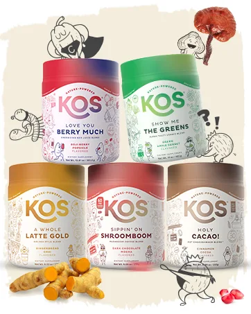 KOS Organic Plant Based Protein Chocolate Chip Mint 1.3 lb (590.7 g) - goji berries beet juice wheatgrass blueberry acerola superfood dried extract acai cleanse beetroot