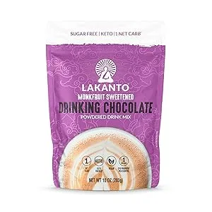 Lakanto Drinking Chocolate Sweetened with Monk Fruit 10 oz (283 g) - Drinking Chocolate: hot chocolate mix