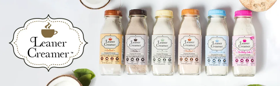 Leaner Creamer Coconut Oil Coffee Creamer Original 9.87 oz (280 g) - flavors
