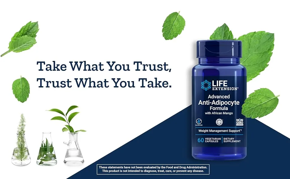 Life Extension Advanced Anti-Adipocyte 60 Vegetarian Capsules - life extension