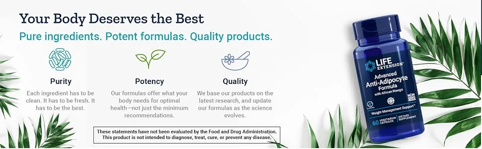Life Extension Advanced Anti-Adipocyte 60 Vegetarian Capsules - life extension