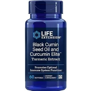 Life Extension Black Cumin Seed Oil and Curcumin Elite  60 Softgels - product information 2