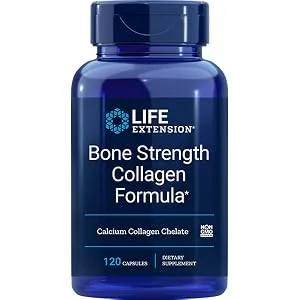 Life Extension Bone Strength Collagen Formula 120 Capsules - bone, bone strength, joint health, joint, calcium, chelated calcium