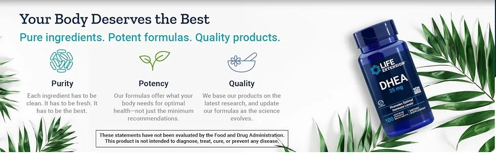 Life Extension DHEA 25 mg 100 Vegetarian Dissolve in Mouth Tablets - life extension