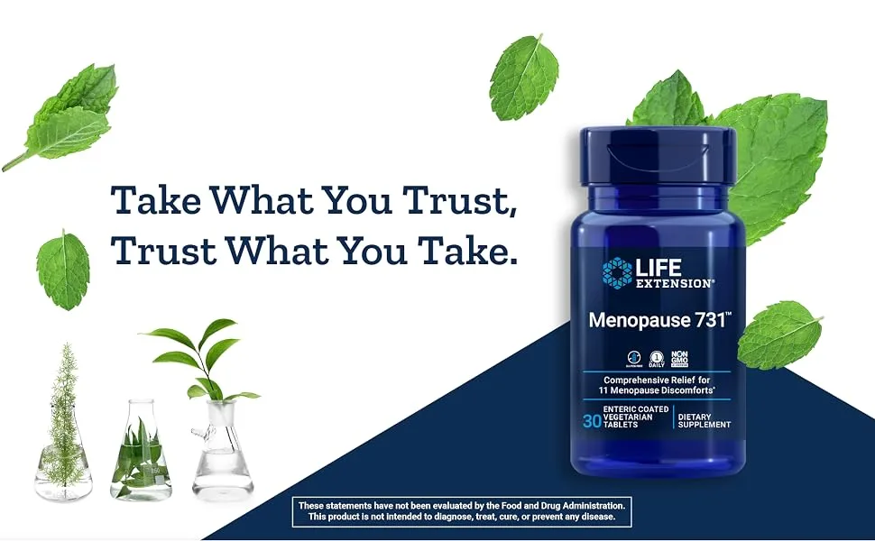 Life Extension Menopause 731 30 Enteric Coated Vegetarian Tablets - life extension