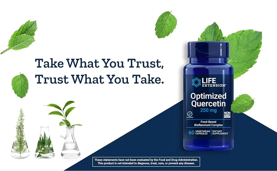 Life Extension Optimized Quercetin 250 mg 60 Vegetarian Capsules - life extension