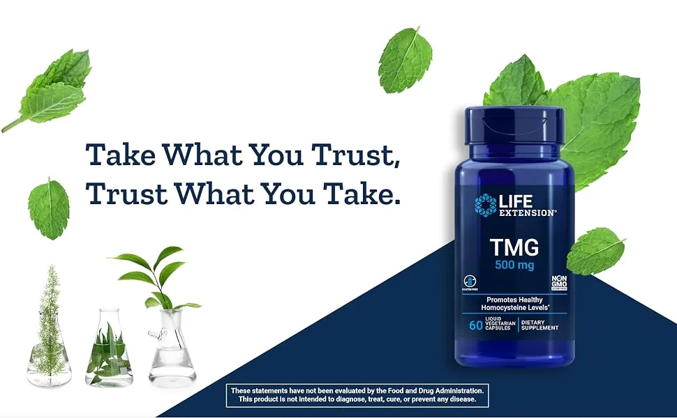 Life Extension TMG 500 mg 60 Liquid Vegetarian Capsules - life extension