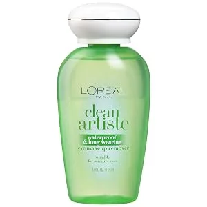 L'Oreal Clean Artiste Waterproof & Long Wearing Eye Makeup Remover For Sensitive Eyes 4 fl oz (118 ml) - eye makeup remover, make up remover, best make up remover, clean artiste, liquid makeup remover