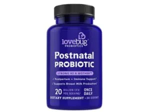LoveBug Probiotics Prenatal Probiotic 20 Billion CFU 30 Count - postnatal lctation breastfeeding immunity strong as a mother