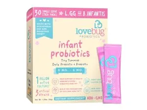 LoveBug Probiotics Prenatal Probiotic 20 Billion CFU 30 Count - tiny tummies infant newborn safe gently colic gripe gassy