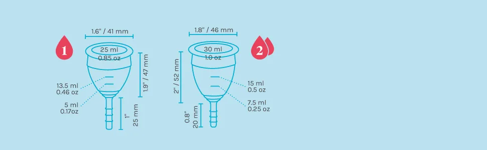 Lunette Reusable Menstrual Cup Model 1 For Light to Normal Flow Orange 1 Cup - Lunette Sizes