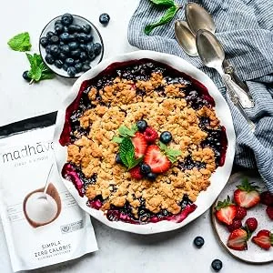 Madhava Natural Sweeteners Clean & Simple Simpla Zero Calorie Allulose Sweetener 12 oz (340 g) - Mixed Berry Crisp