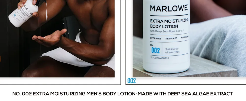 MARLOWE. Body Lotion for Men 15 oz Pump Hydrating & Nourishing Daily Moisturizer for Dry Skin Non-Oily Clean Vegan Formula with Aloe Vera & Amino Acids Original Fresh Sage & Fir Scent - product information 2