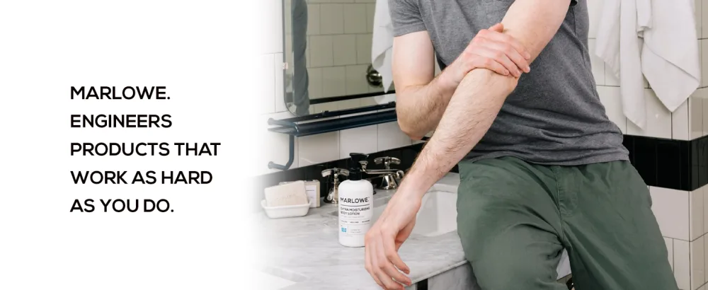 MARLOWE. Body Lotion for Men 15 oz Pump Hydrating & Nourishing Daily Moisturizer for Dry Skin Non-Oily Clean Vegan Formula with Aloe Vera & Amino Acids Original Fresh Sage & Fir Scent - product information 6
