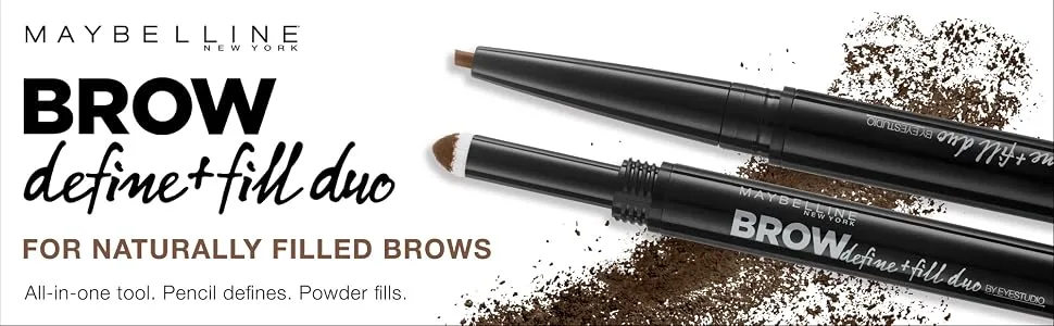 Maybelline Eye Studio Brow Define + Fill Duo 255 Soft Brown 0.017 oz (500 mg) - Brow Define & Fill