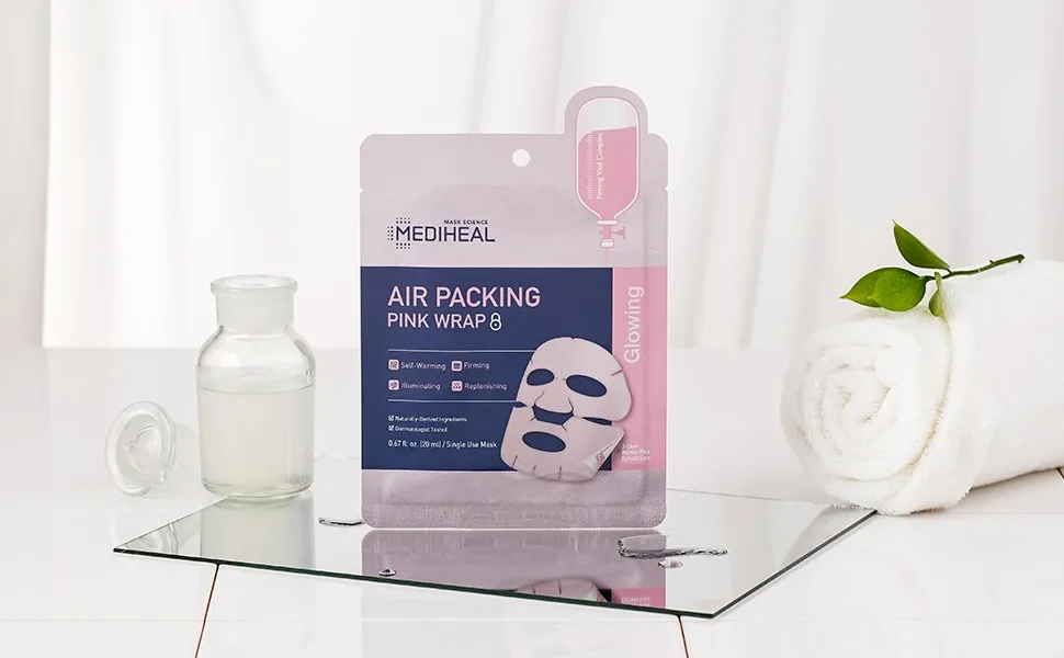 Mediheal Air Packing Pink Wrap Beauty Mask 5 Sheets 0.67 fl. oz (20 ml) Each - product information 2