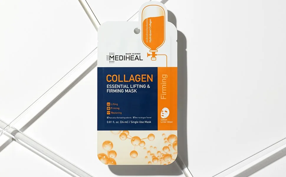 Mediheal Collagen Essential Lifting & Firming Beauty Mask 5 Sheets 0.81 fl oz (24 ml) Each - product information 2