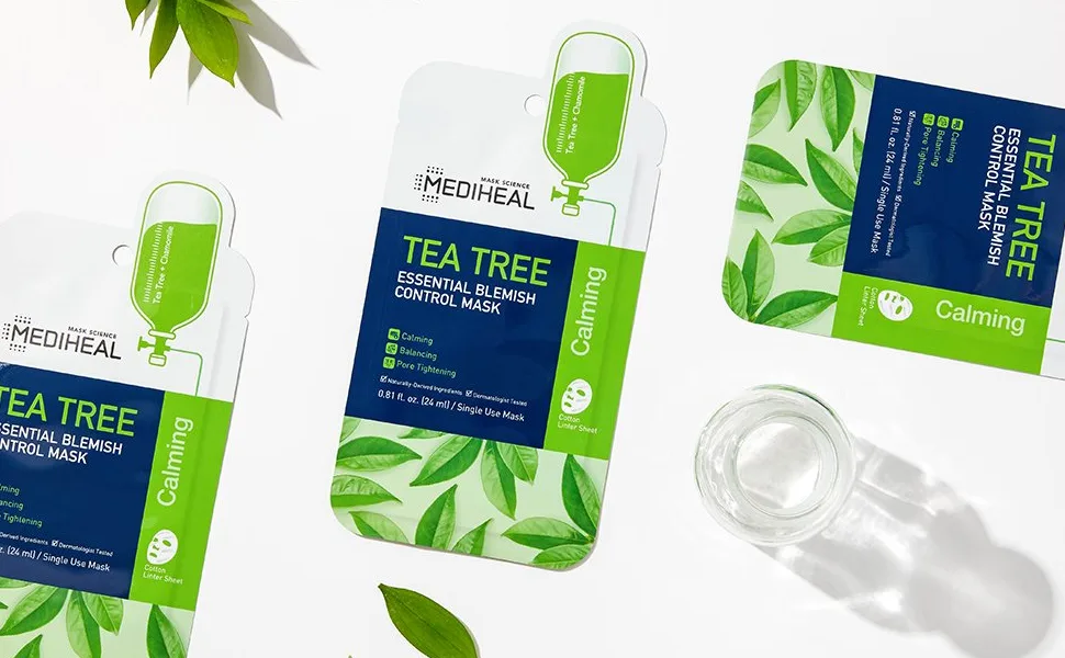 Mediheal Tea Tree Essential Blemish Control Beauty Mask 5 Sheets 0.81 fl oz (24 ml) Each - product information 2
