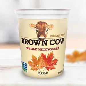 Brown Cow Cream Top Cherry Vanilla on the Bottom Whole Milk Yogurt, 5.3 oz. Cup - Creamy, Delicious Yogurt - unspecified