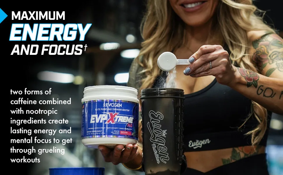 Evogen EVP Xtreme NO | Arginine Nitrate, Beta-Alanine, Citrulline Pre-Workout, Nitric Oxide, Muscle Pump | 40 Servings (Grape Cotton Candy) - evogen evp energy and focus