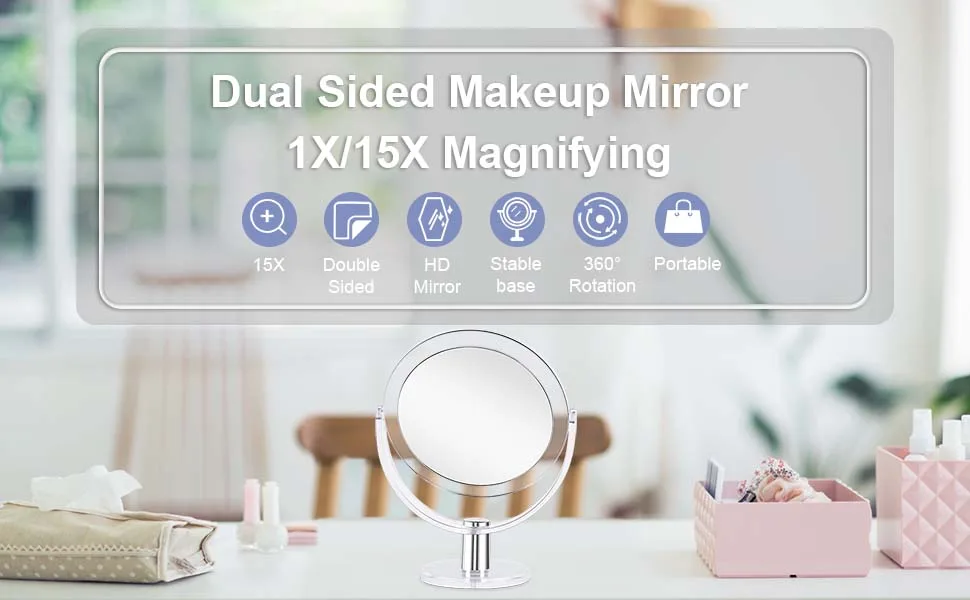 CLSEVXY Vanity Mirror Makeup Mirror with Stand - makeup mirror