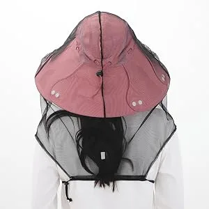 Mosquito Head Net Face - Black - back