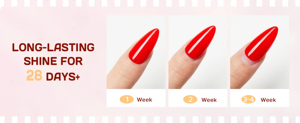 Lemecima Gel Nail Polish Base Coat and Top Coat Set 28+ Days Gloss Shiny Long Lasting Drying under UV/LED Lamp - product information 10