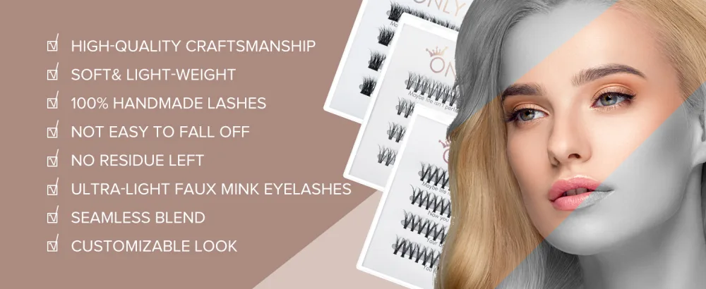 Onlyall Individual Lashes Wispy Cluster Lashes 92 Lash Clusters DIY Eyelash Extensions Strip Lashes Extension False Lashes Natural Look H-45 H-45(11MM) - lashes
