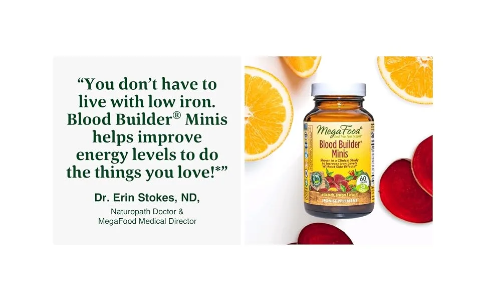 MegaFood Blood Builder Minis 60 Tablets - product information 2