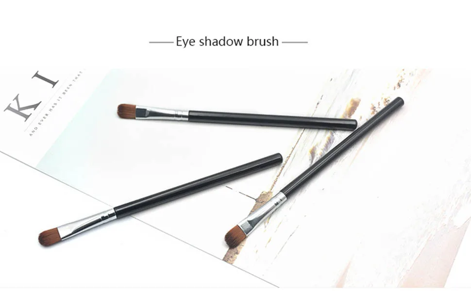 3Pcs Eyeshadow Brush Make up with Soft Synthetic Hairs Eyeshadow Applicator Blending Foundation Concealer Eyebrow Eyeliner - Eyeshadow Brush