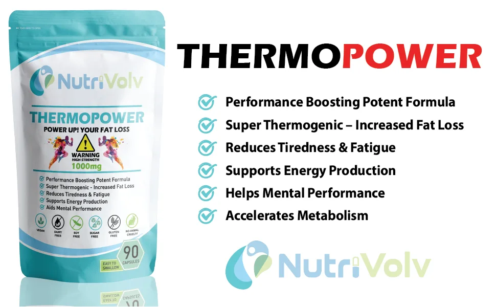 ThermoPower 1000mg | Thermogenic Fat Burner Increased Energy & Boost Performance | 90 Capsules - ThermoPower Info