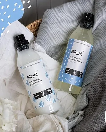 Miniml Eco White Vinegar Cleaning Unscented 750ml - All Natural Multi-Surface & Multi-Purpose Cleaner Limescale Remover Laundry Softener & More - 100% Vegan & Cruelty Free - laundry liquid and softener bundle together